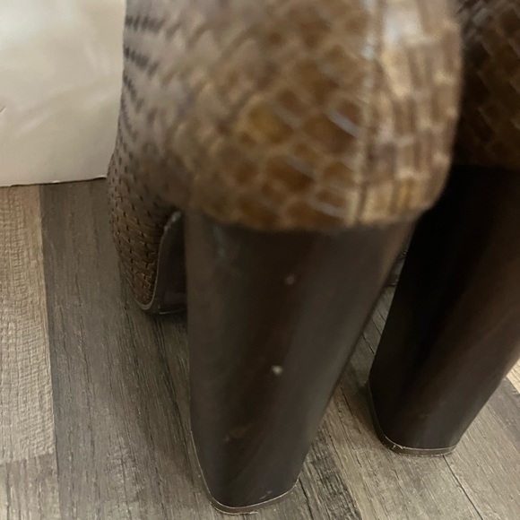 Vintage Lace Up Booties with Block Heel Platform Size 6.5 - Picture 8 of 13